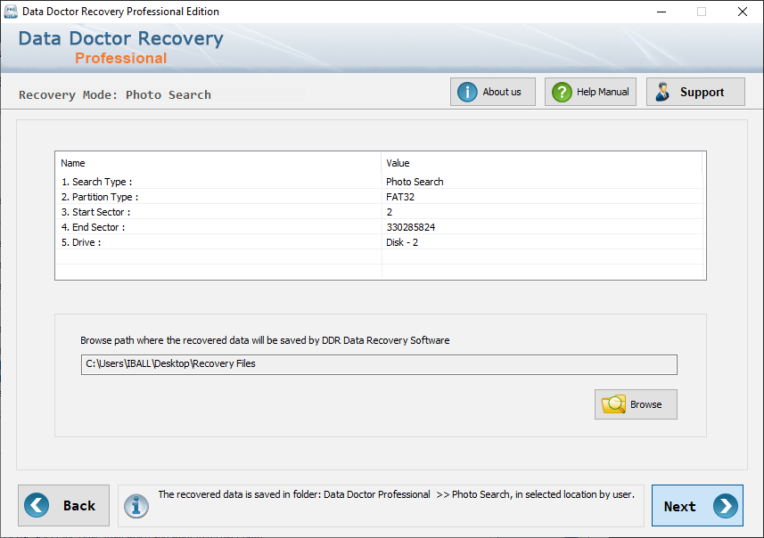 Browse Path File Recover Data
